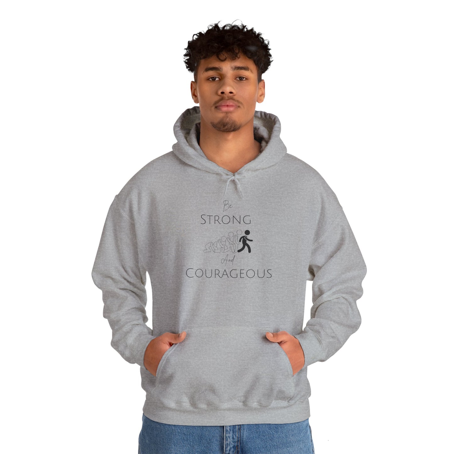 Be Strong And Courageous Unisex Heavy Blend™ Hooded Sweatshirt