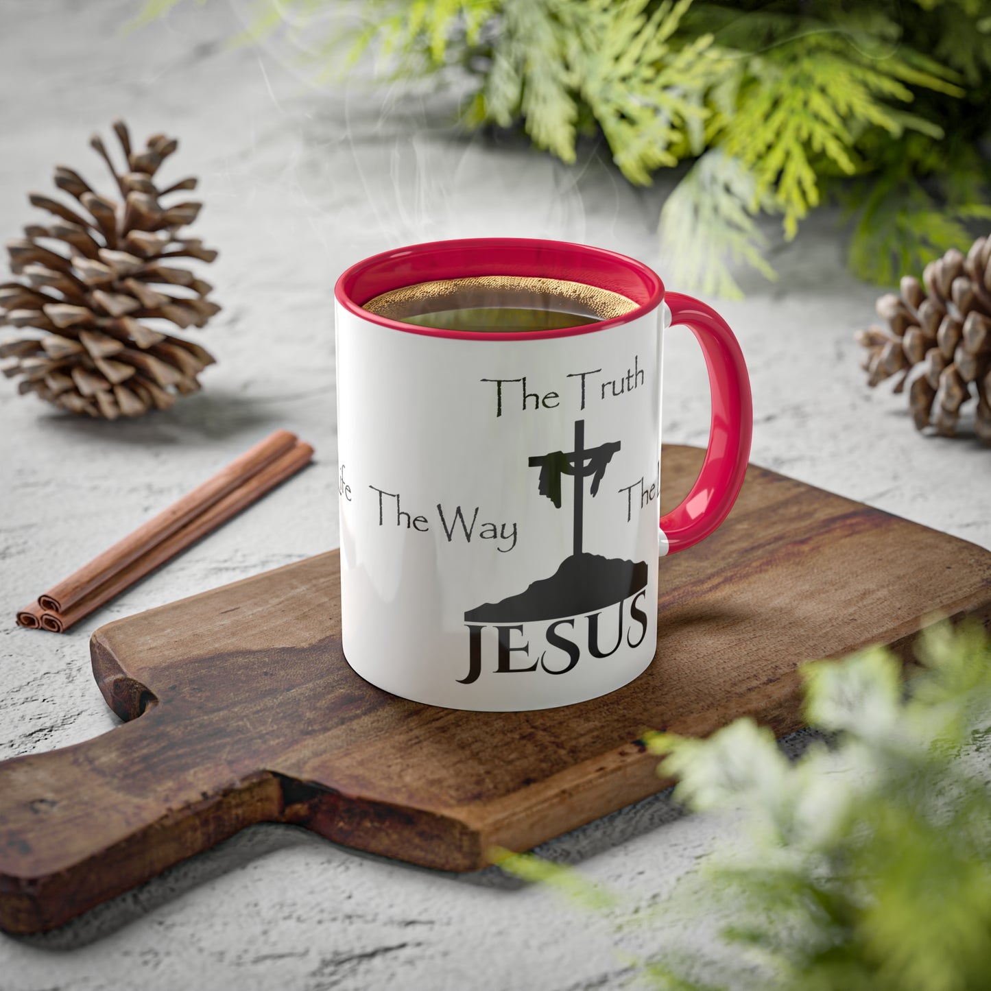 Jesus The Way The Truth The Life Colorful Mugs, 11oz