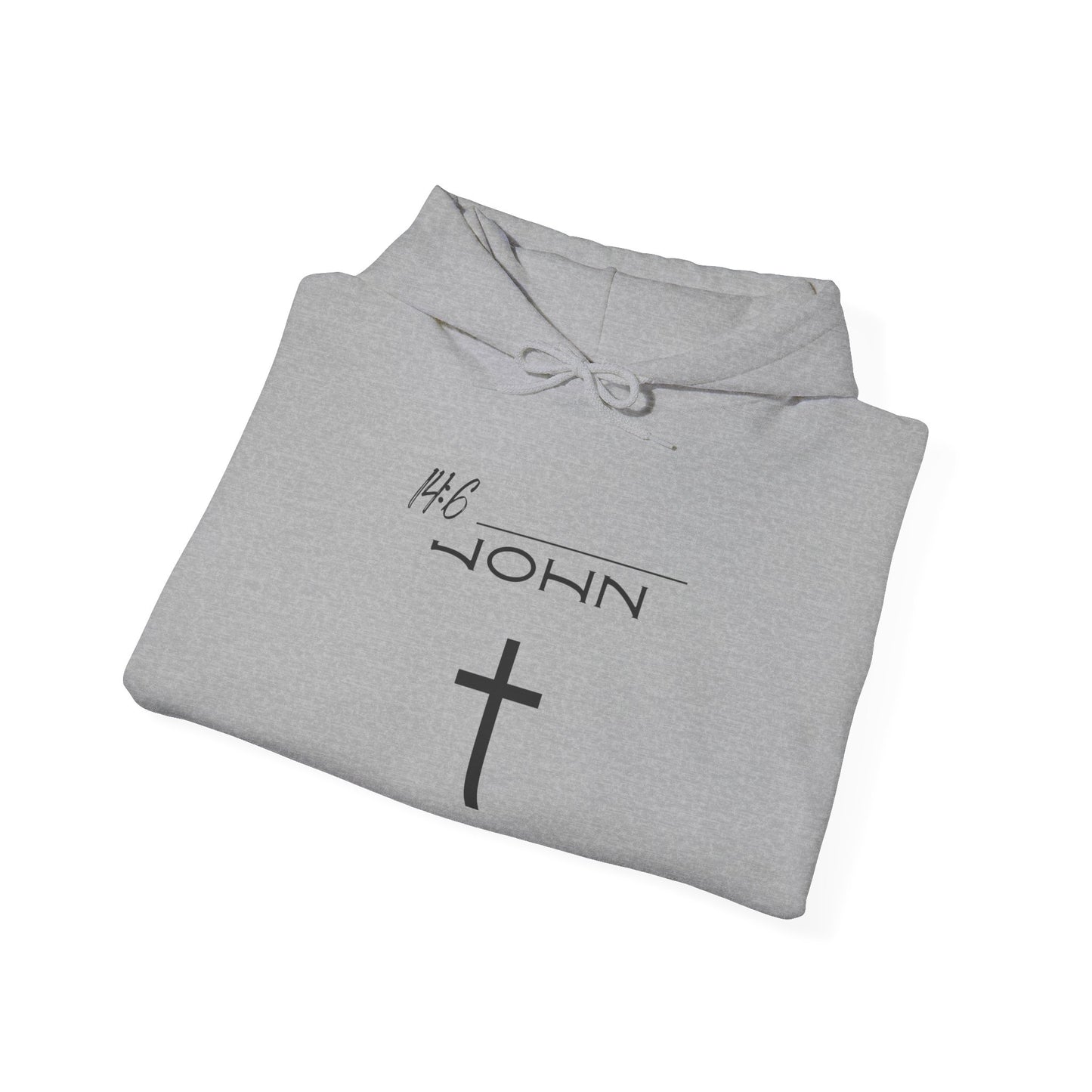 John 14:6 w/ Full Scripture On Back Unisex Heavy Blend™ Hooded Sweatshirt