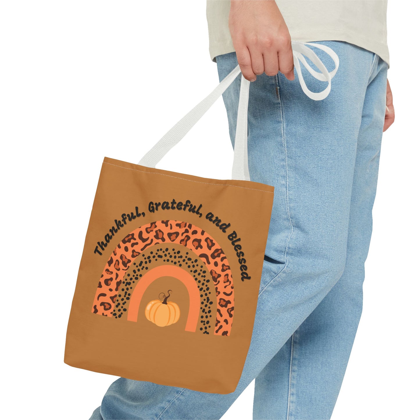 Thankful, Grateful, Blessed Tote Bag (AOP)