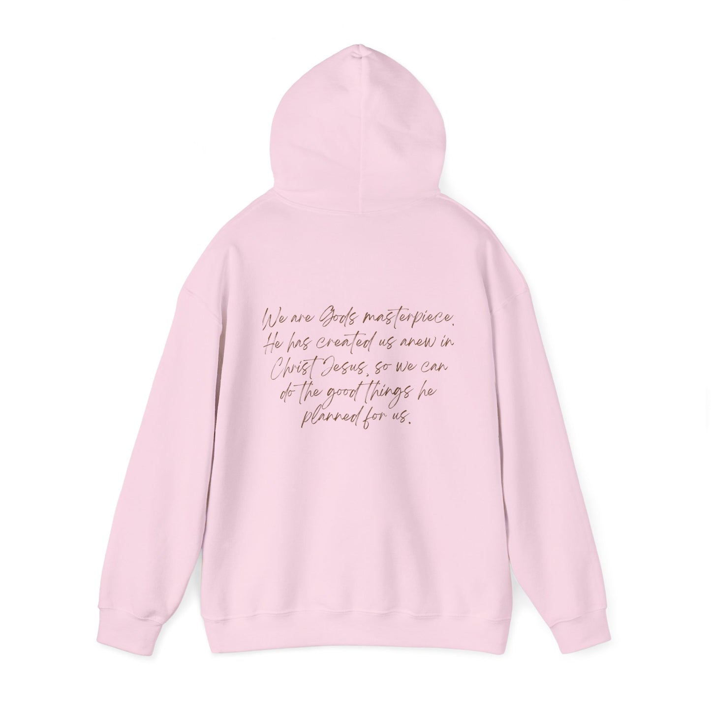 Ephesians 2:10 w/Full Scripture On Back Unisex Heavy Blend™ Hooded Sweatshirt