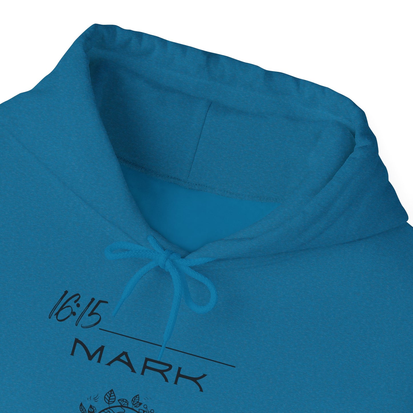 Mark 16:15 w/ Full Scripture On Back Unisex Heavy Blend™ Hooded Sweatshirt