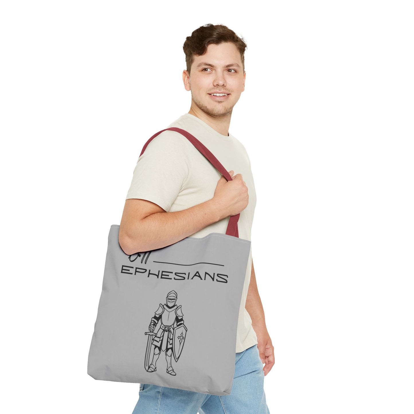 Ephesians 6:11 Full Armor of God Tote Bag (AOP)