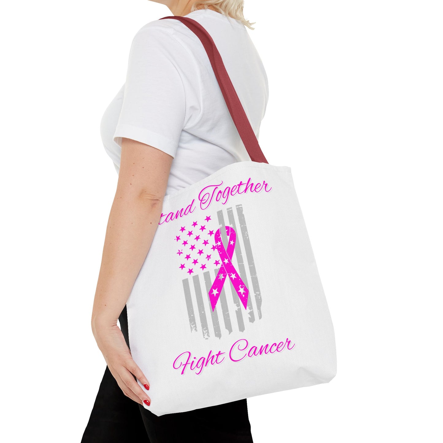 Stand Together Fight Breast Cancer Tote Bag (AOP)