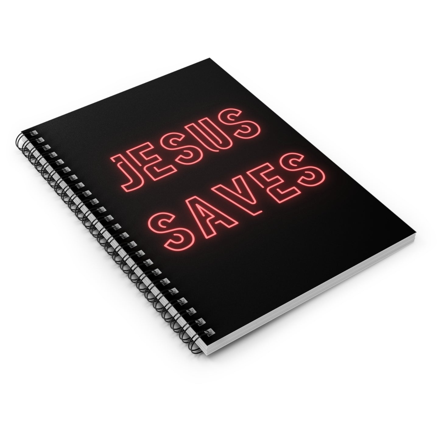 Jesus Saves Spiral Notebook - Ruled Line