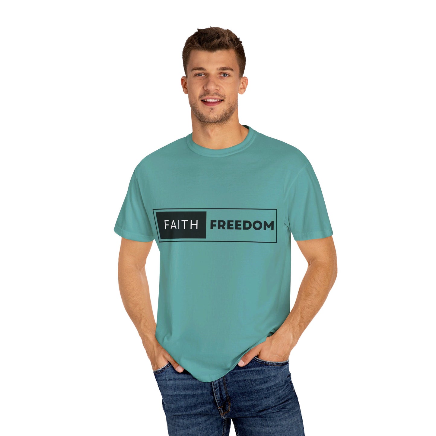 Faith Freedom Unisex Garment-Dyed T-shirt