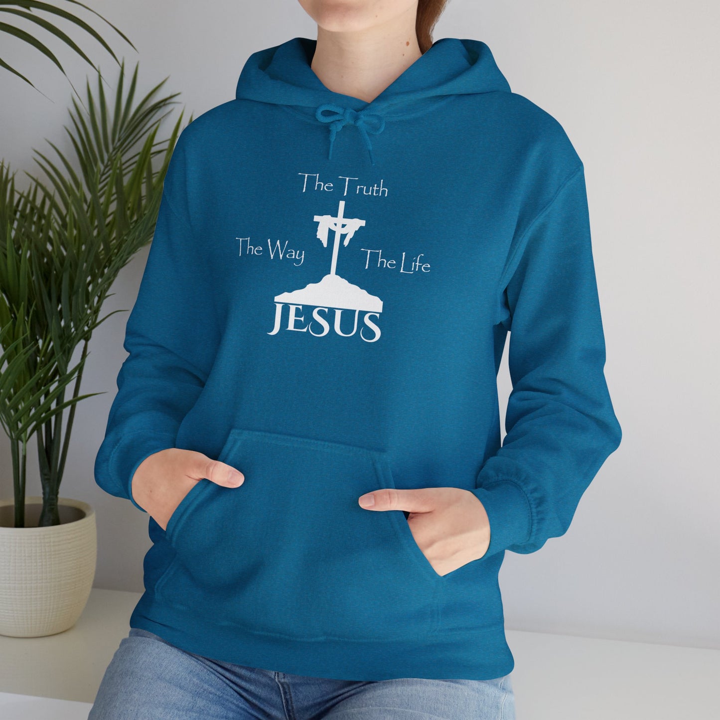 Jesus The Way The Truth The Life Unisex Heavy Blend™ Hooded Sweatshirt