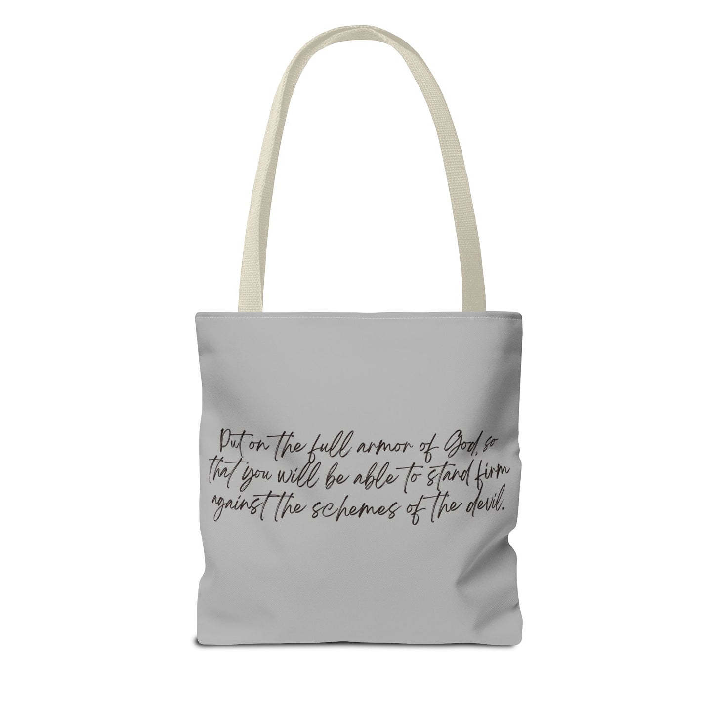 Ephesians 6:11 Full Armor of God Tote Bag (AOP)