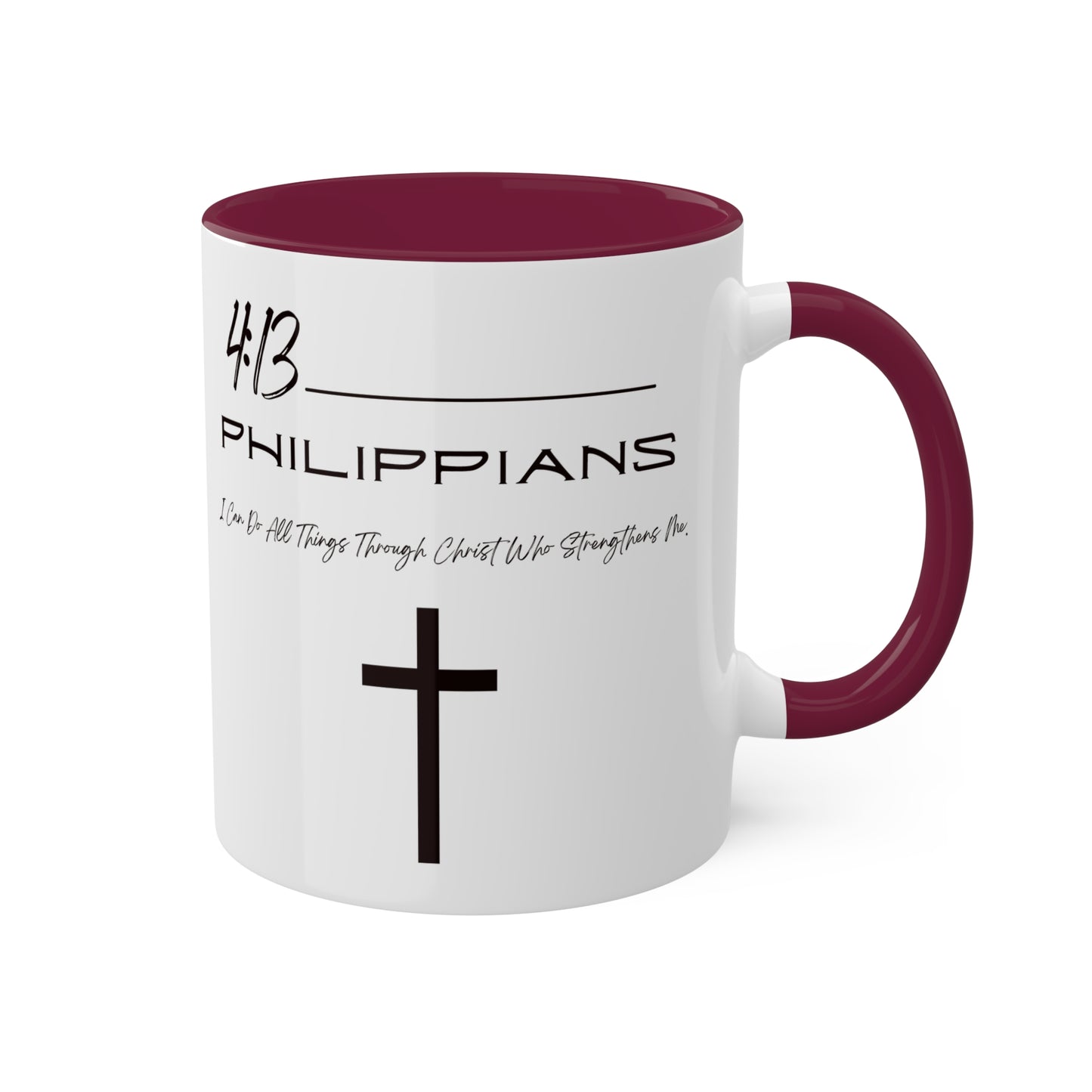 Philippians 4:13 Colorful Mugs, 11oz