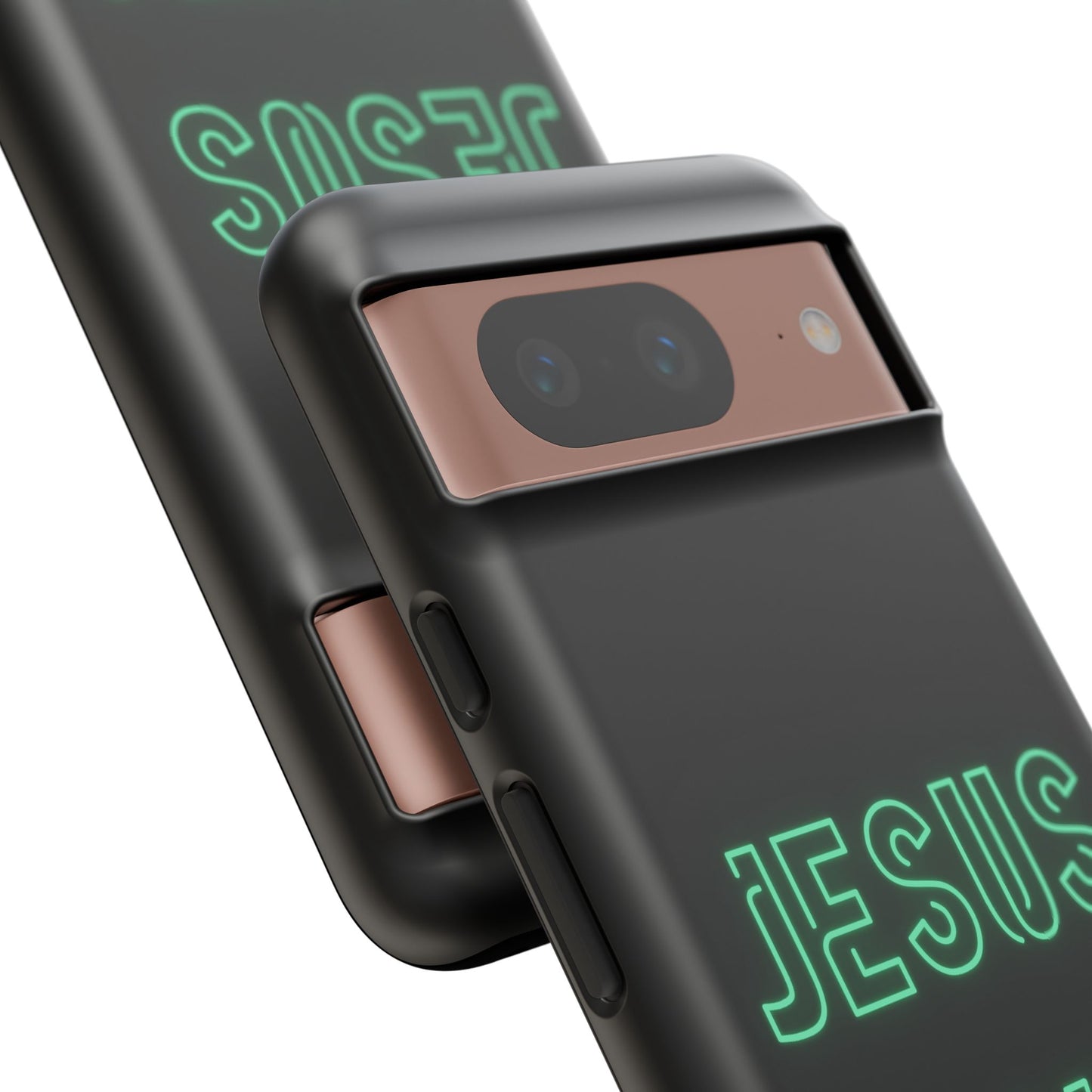 Jesus Saves Neon Signage Green Tough Cases