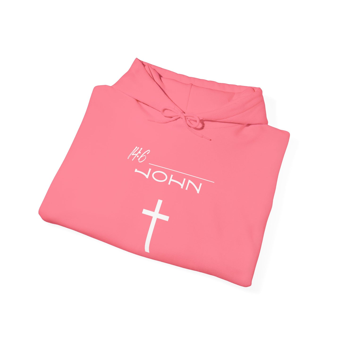 John 14:6 w/ Full Scripture On Back Unisex Heavy Blend™ Hooded Sweatshirt