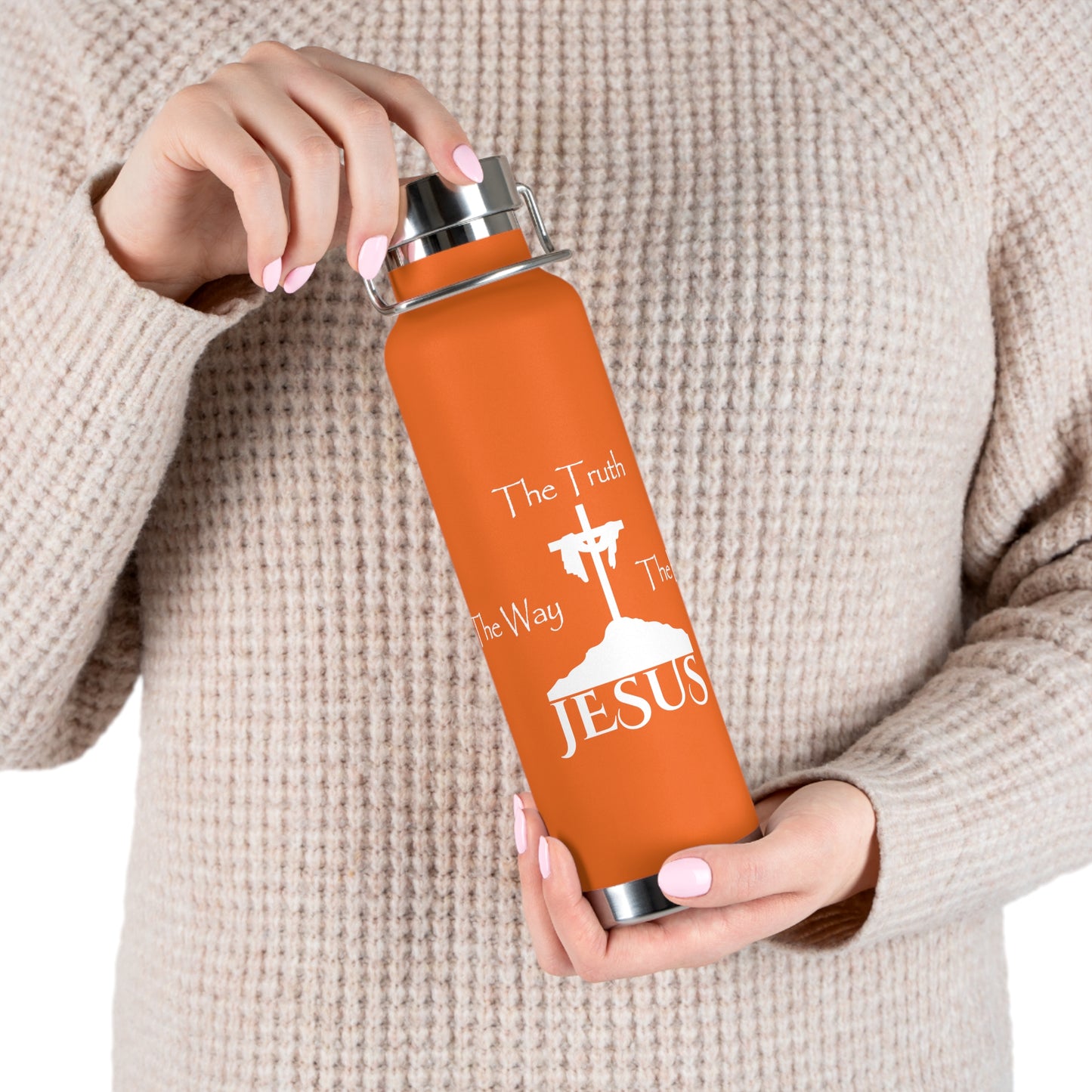 Jesus The Way The Truth The Life Copper Vacuum Insulated Bottle, 22oz