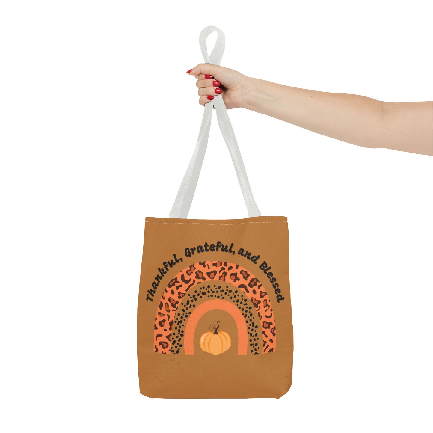 Thankful, Grateful, Blessed Tote Bag (AOP)