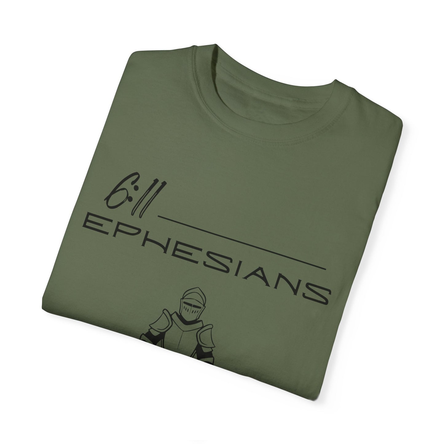 Ephesians 6:11 Armor w/Full Scripture on Back Unisex Garment-Dyed T-shirt