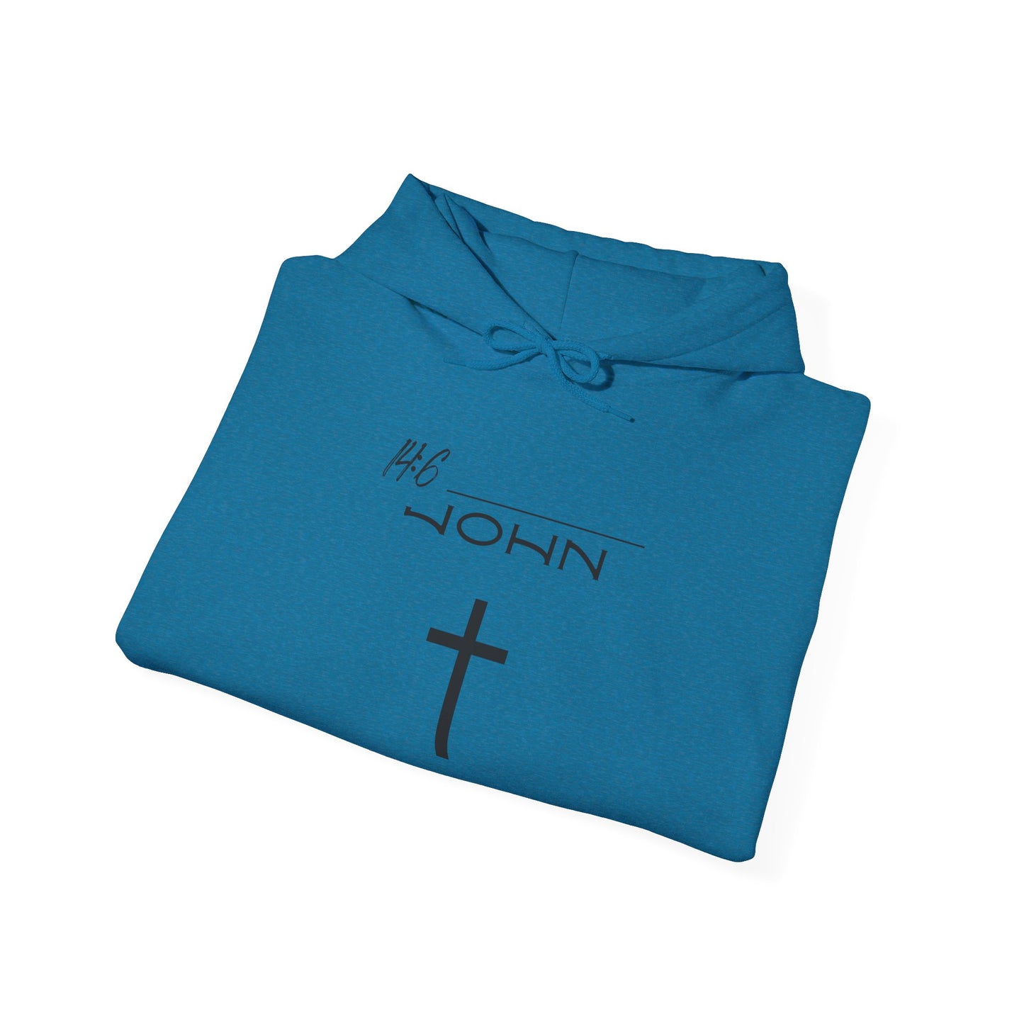 John 14:6 w/ Full Scripture On Back Unisex Heavy Blend™ Hooded Sweatshirt