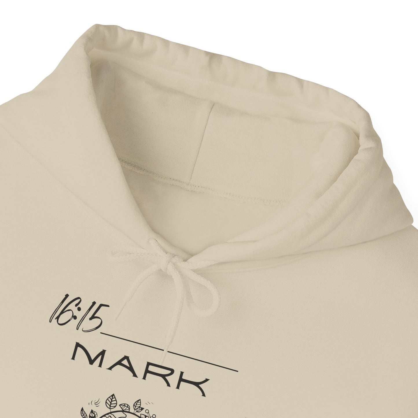 Mark 16:15 w/ Full Scripture On Back Unisex Heavy Blend™ Hooded Sweatshirt