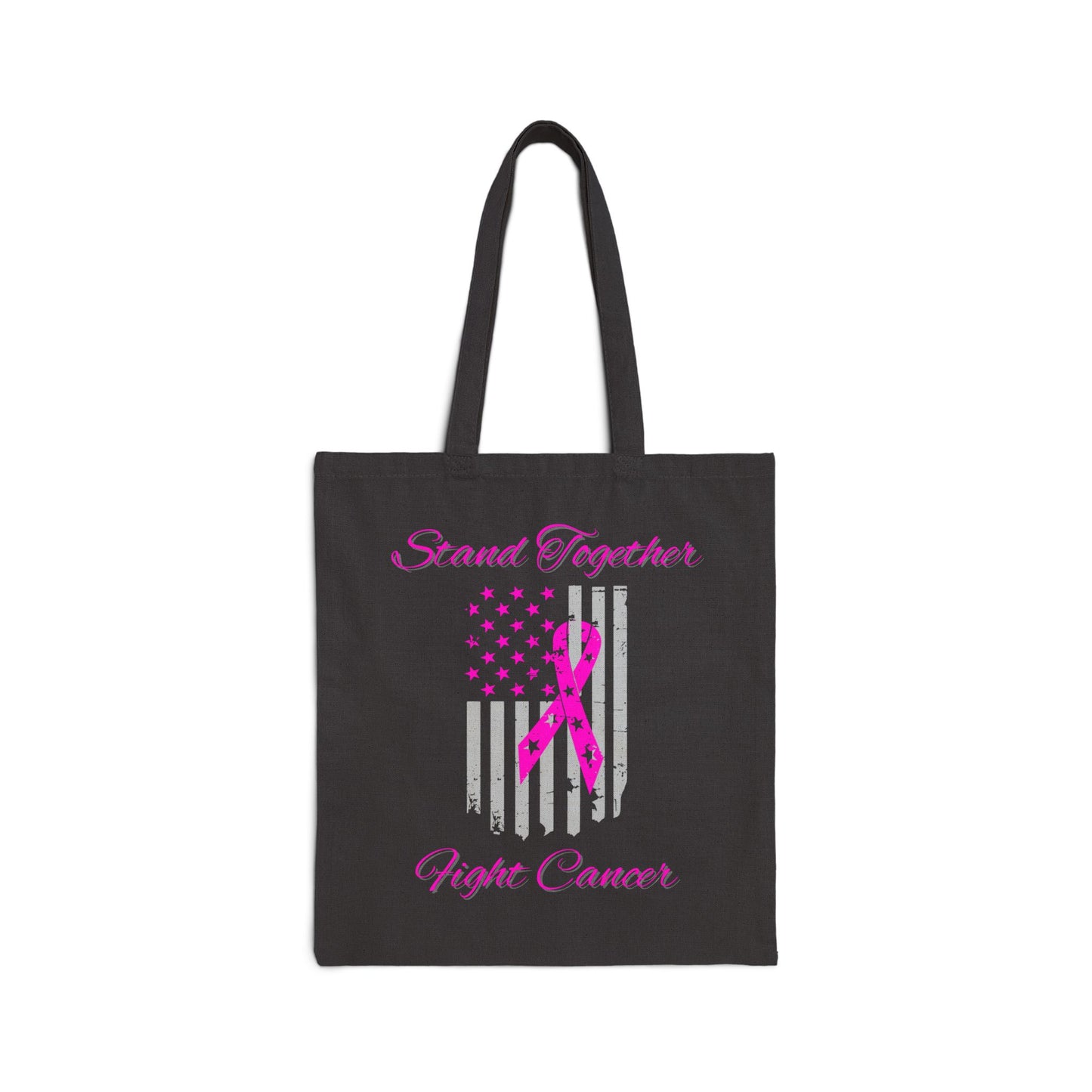 Stand Together Fight Breast Cancer Cotton Canvas Tote Bag