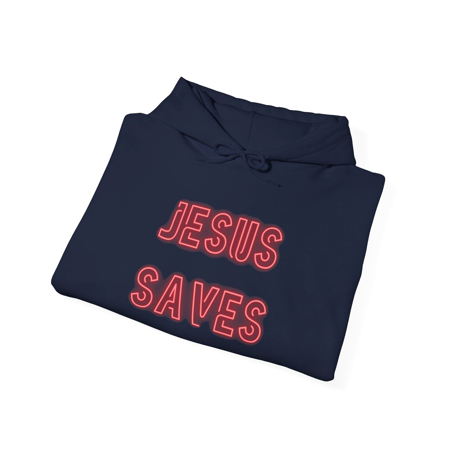 Jesus Saves Neon Signage Unisex Heavy Blend™ Hooded Sweatshirt