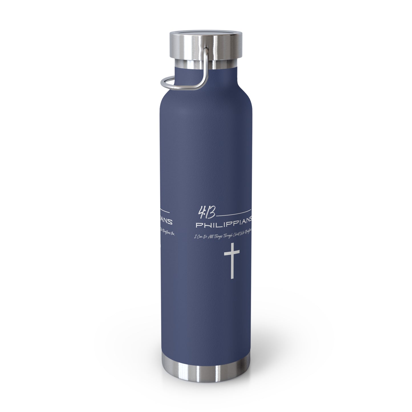 Philippians 4:13 Copper Vacuum Insulated Bottle, 22oz