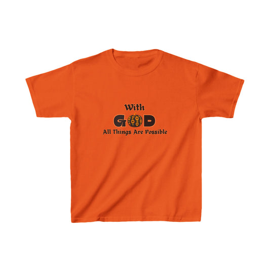 With God All Things Are Possible Kids Heavy Cotton™ Tee