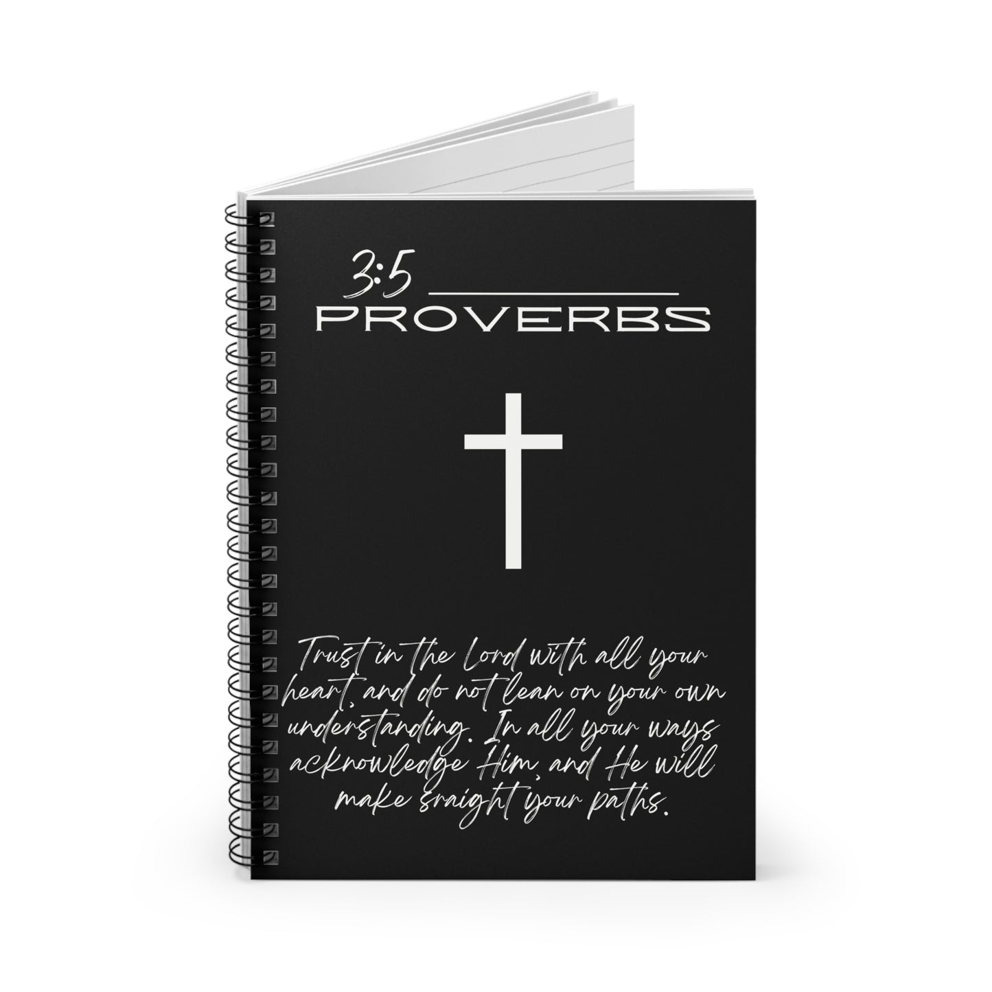 Proverbs 3:5 Spiral Notebook - Ruled Line