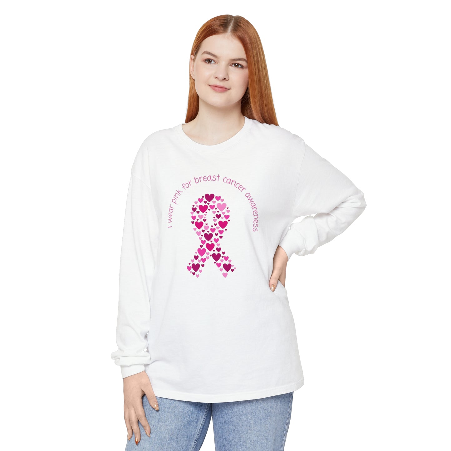 Breast Cancer Awareness Unisex Garment-dyed Long Sleeve T-Shirt