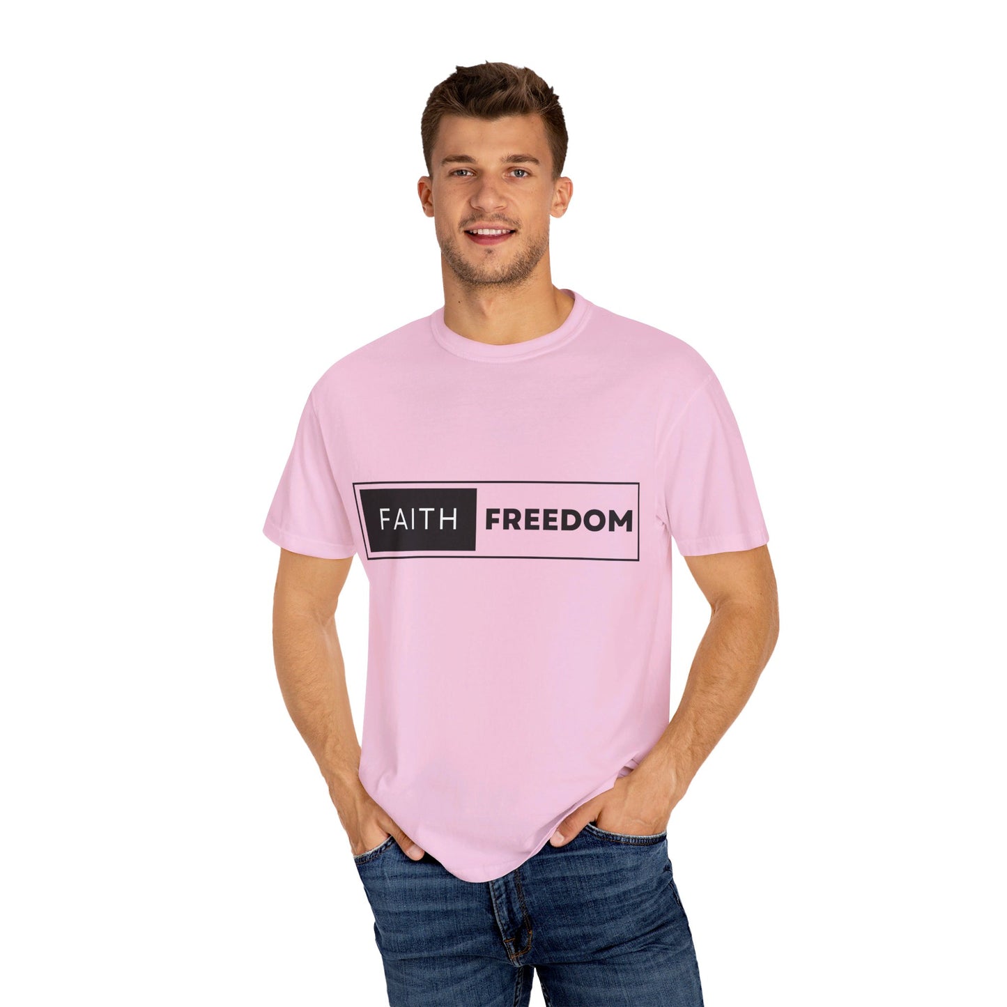 Faith Freedom Unisex Garment-Dyed T-shirt