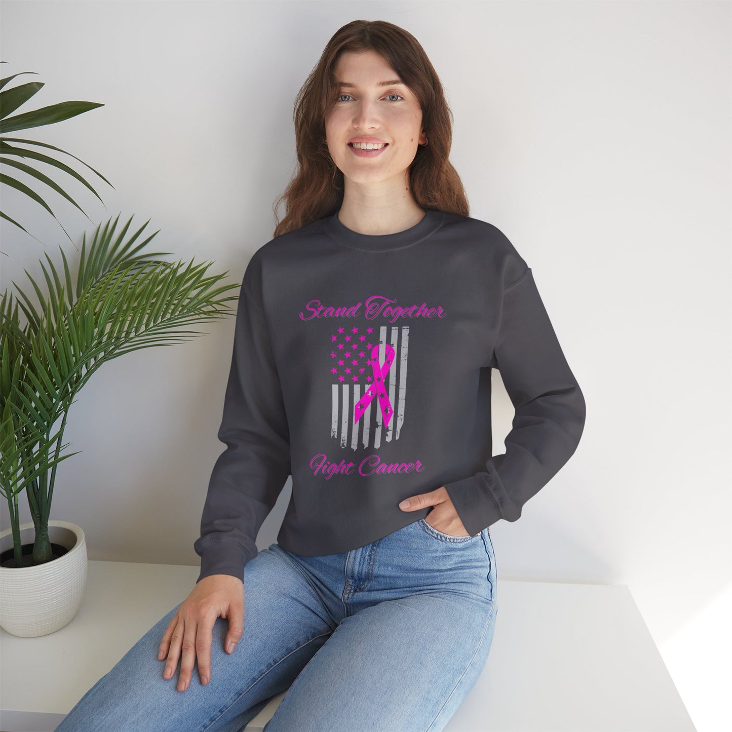 Stand Together Fight Breast Cancer Unisex Heavy Blend™ Crewneck Sweatshirt