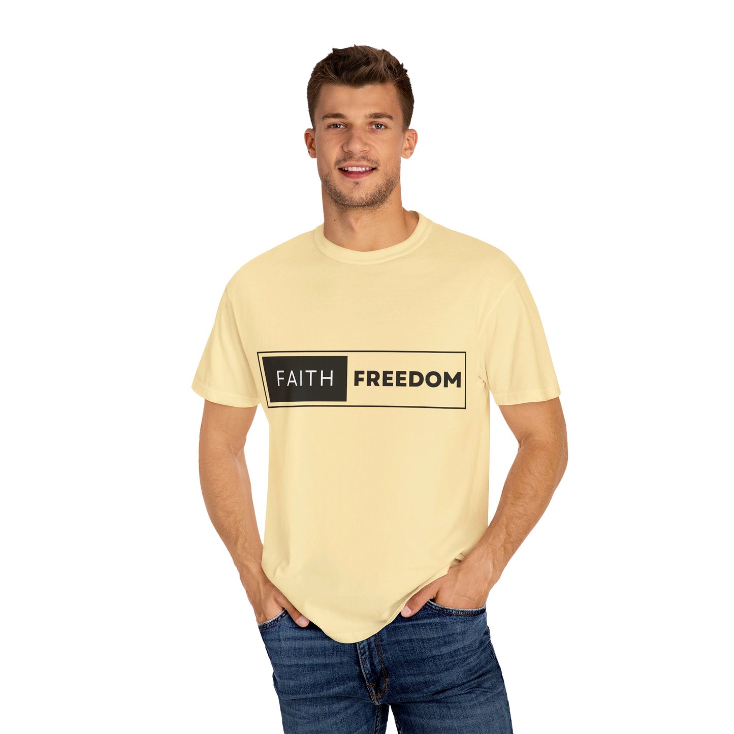 Faith Freedom Unisex Garment-Dyed T-shirt