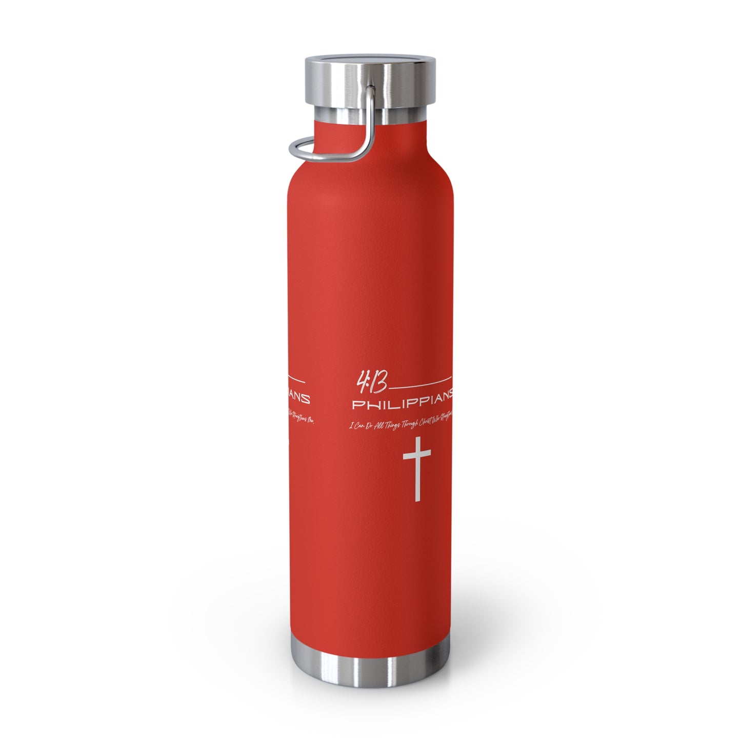 Philippians 4:13 Copper Vacuum Insulated Bottle, 22oz