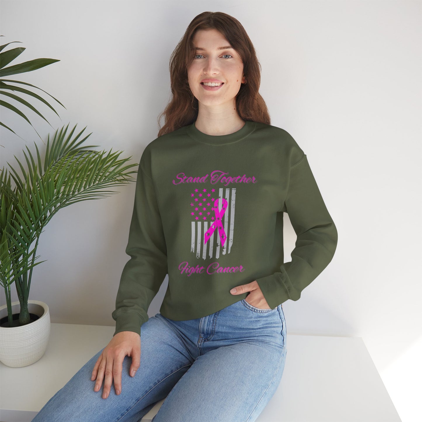 Stand Together Fight Breast Cancer Unisex Heavy Blend™ Crewneck Sweatshirt