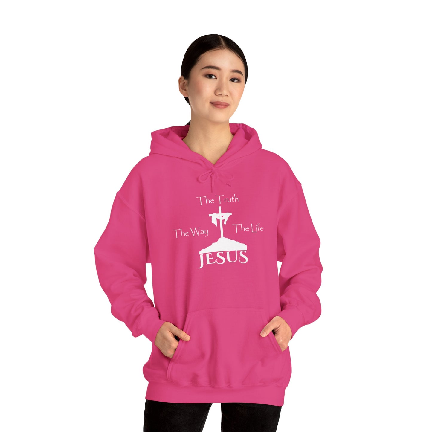 Jesus The Way The Truth The Life Unisex Heavy Blend™ Hooded Sweatshirt