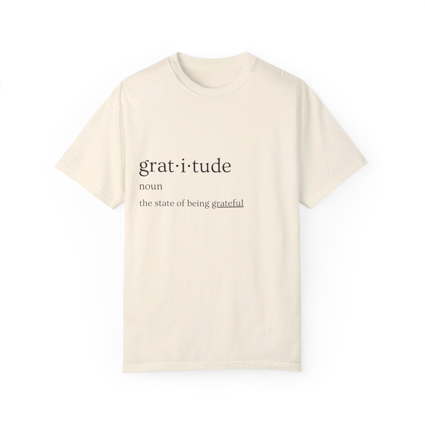 Gratitude Definition Unisex Garment-Dyed T-shirt