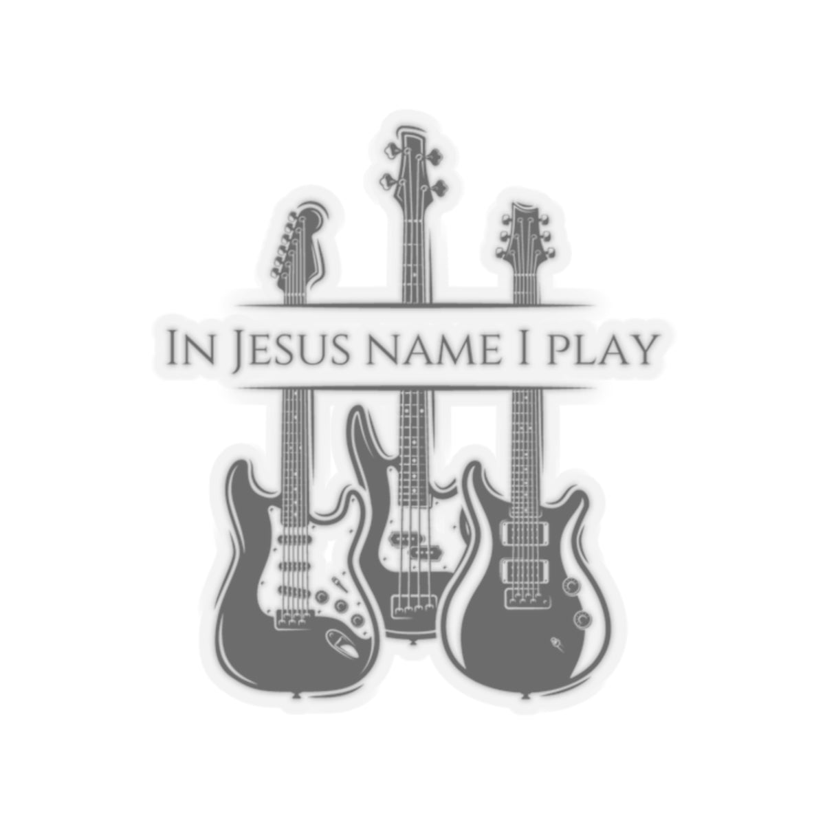 In Jesus Name I Play Kiss-Cut Stickers