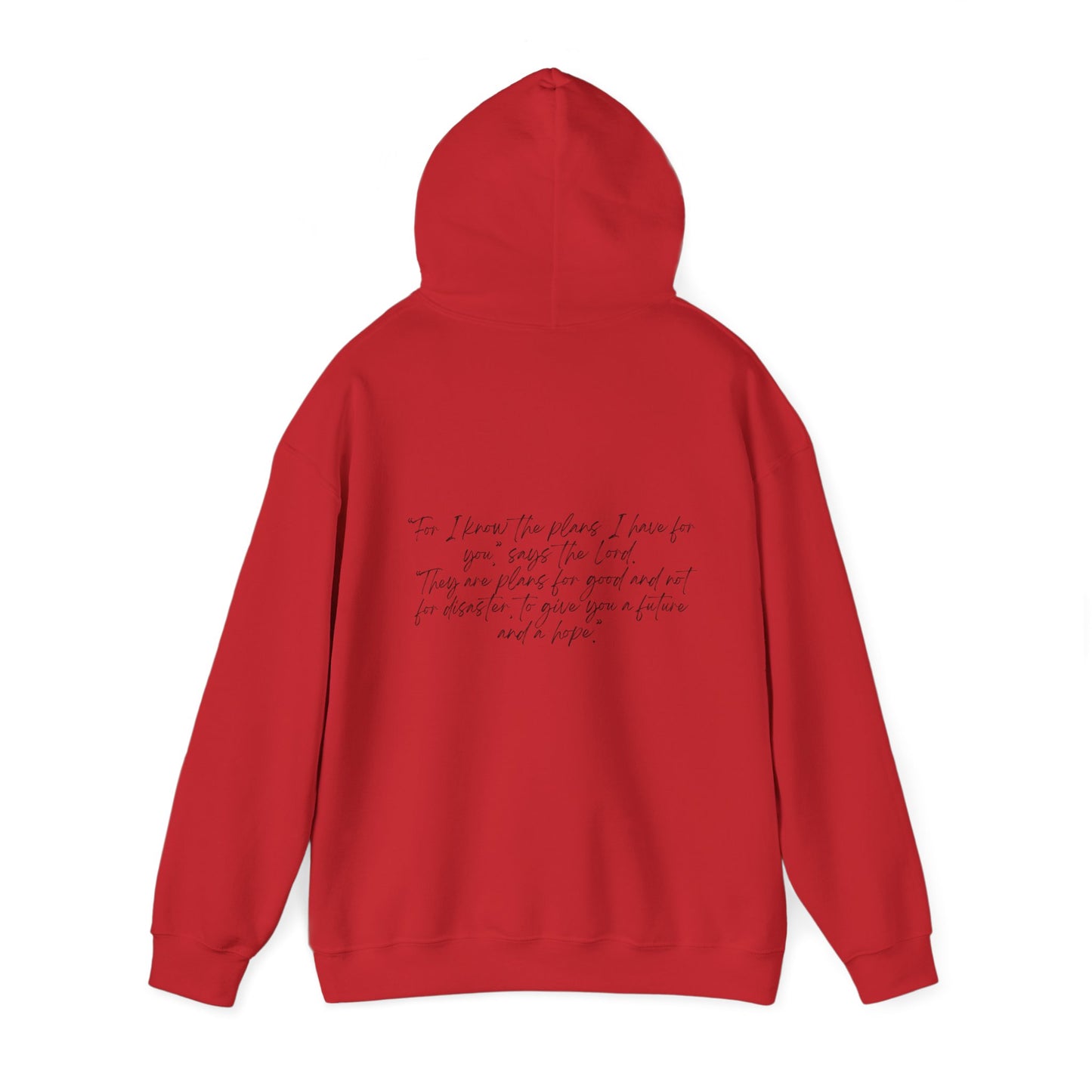 Jeremiah 29:11 w/ Full Scripture On Back Unisex Heavy Blend™ Hooded Sweatshirt