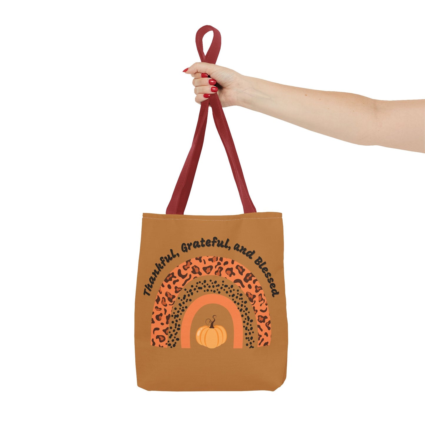 Thankful, Grateful, Blessed Tote Bag (AOP)