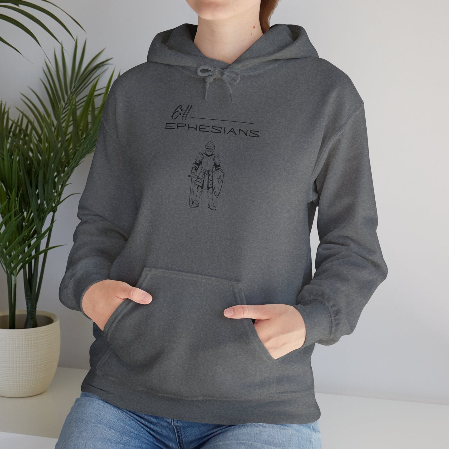 Ephesians 6:11 Armor w/ Full Scripture on Back Unisex Heavy Blend™ Hooded Sweatshirt