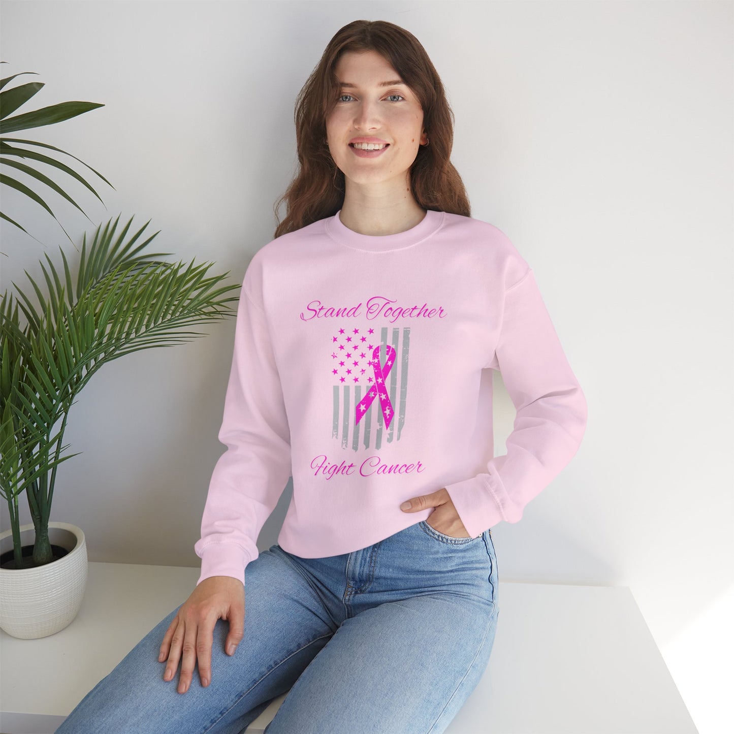 Stand Together Fight Breast Cancer Unisex Heavy Blend™ Crewneck Sweatshirt