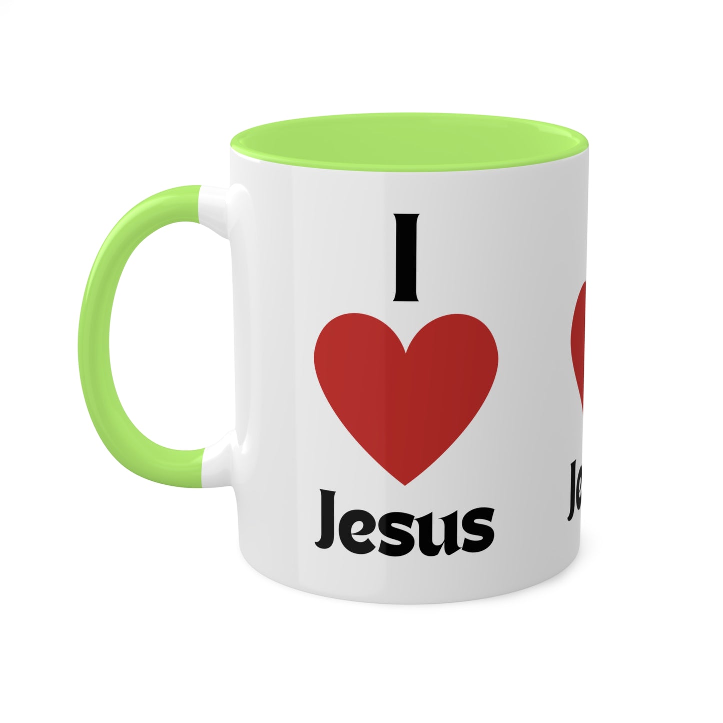 I love Jesus Colorful Mugs, 11oz