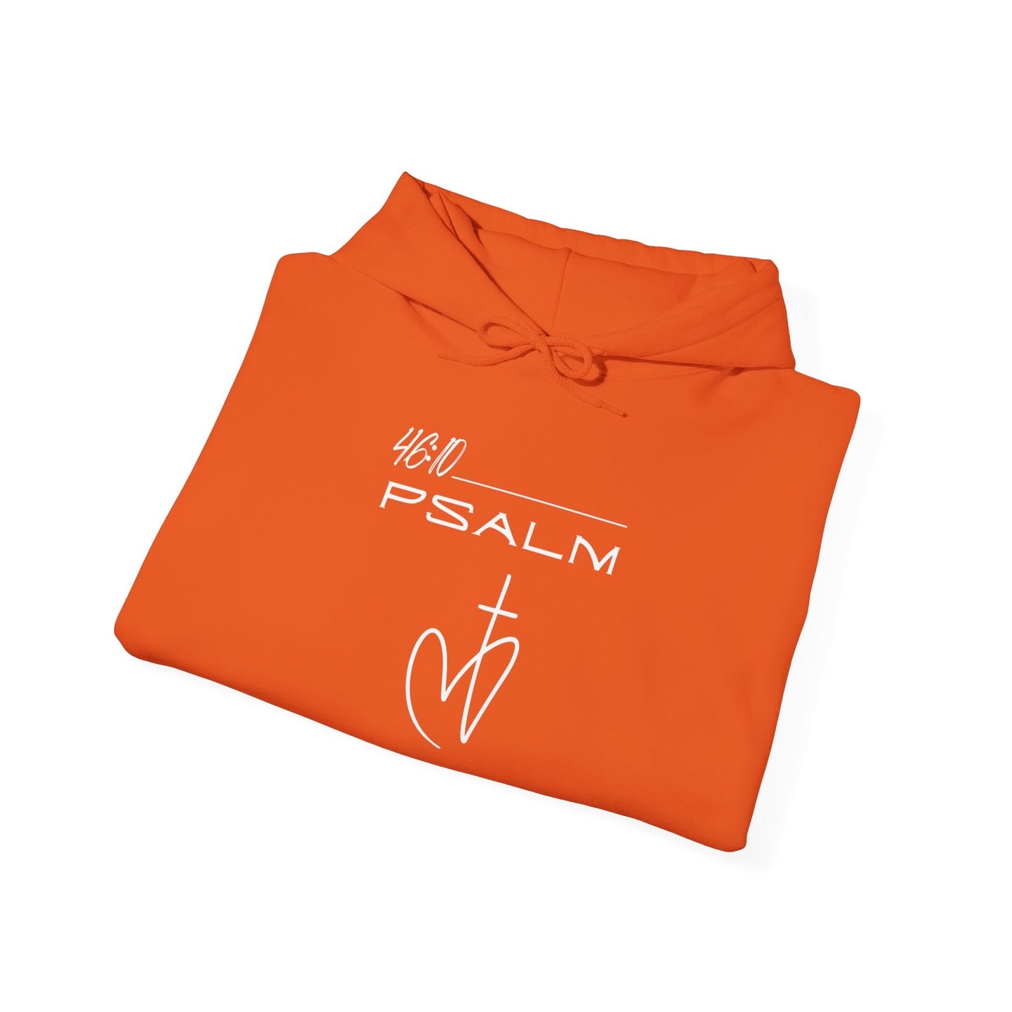 Psalm 46:10 w/ Full Scripture on Back Unisex Heavy Blend™ Hooded Sweatshirt