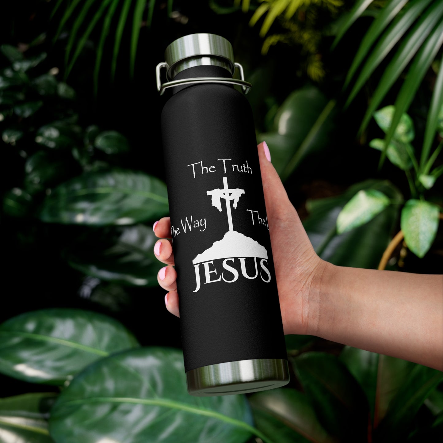 Jesus The Way The Truth The Life Copper Vacuum Insulated Bottle, 22oz