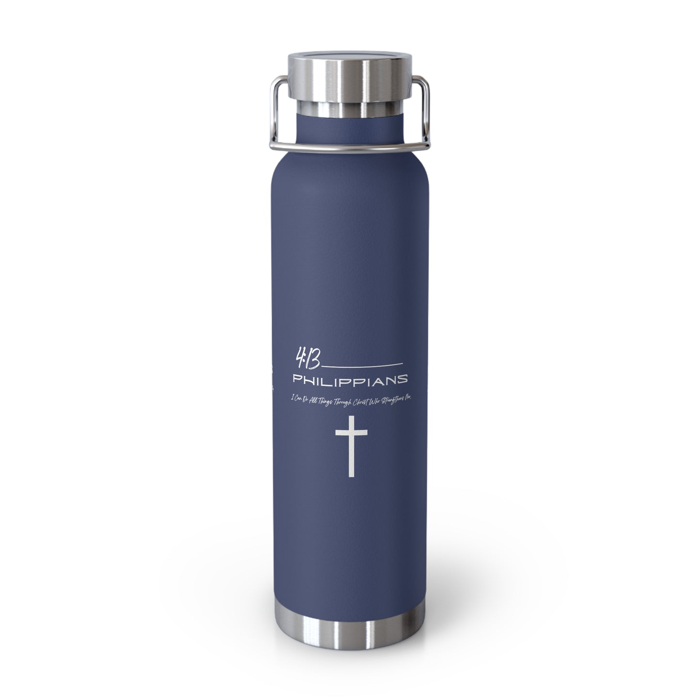 Philippians 4:13 Copper Vacuum Insulated Bottle, 22oz