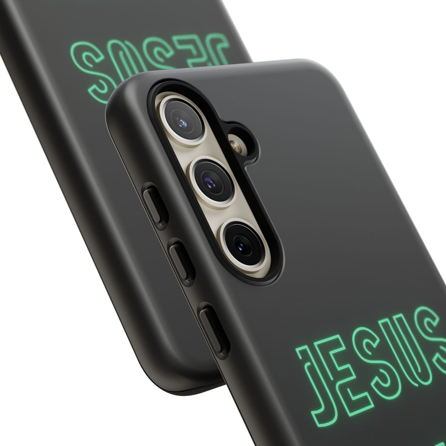 Jesus Saves Neon Signage Green Tough Cases