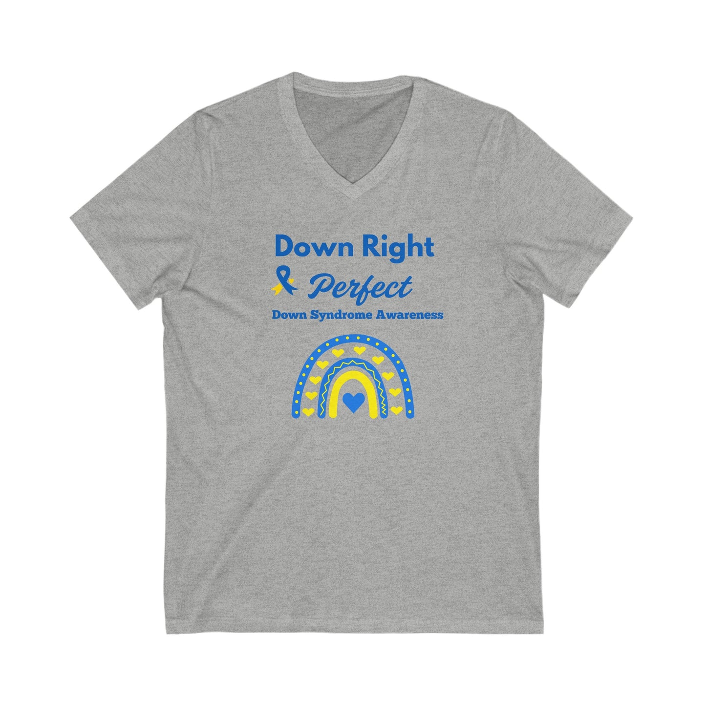 Down Right & Perfect Unisex Jersey Short Sleeve V-Neck Tee