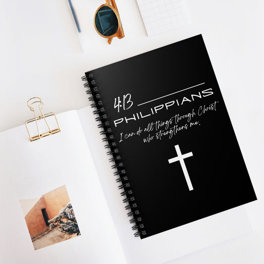 Philippians 4:13 Spiral Notebook - Ruled Line