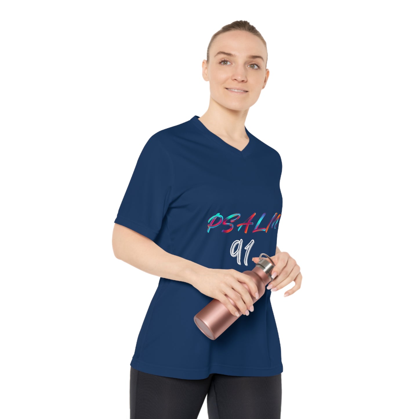 Psalm 91 Women's Performance V-Neck T-Shirt