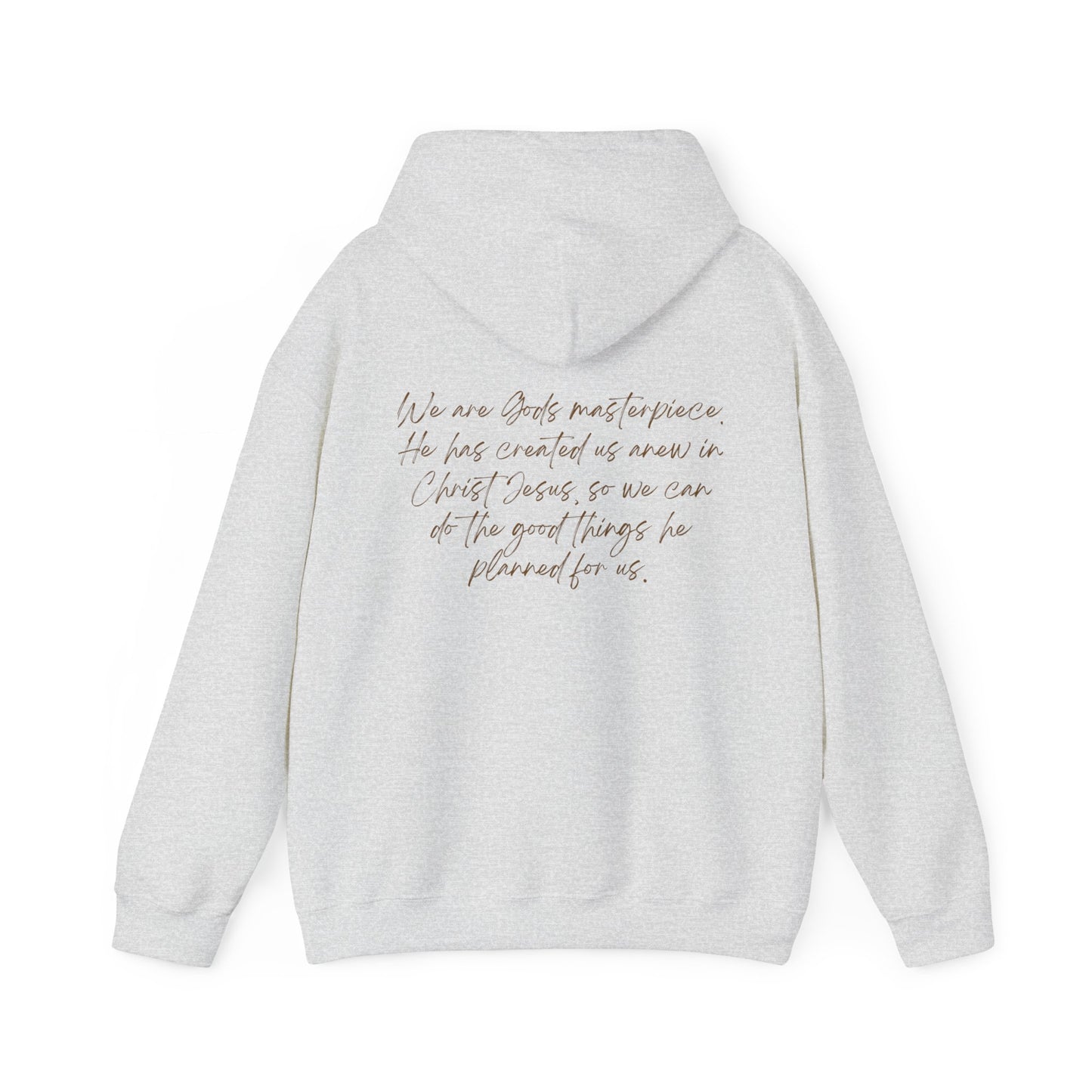 Ephesians 2:10 w/Full Scripture On Back Unisex Heavy Blend™ Hooded Sweatshirt