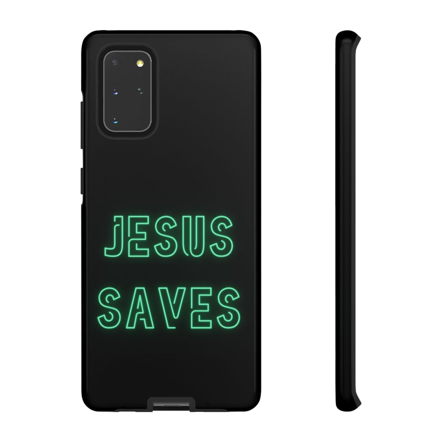 Jesus Saves Neon Signage Green Tough Cases