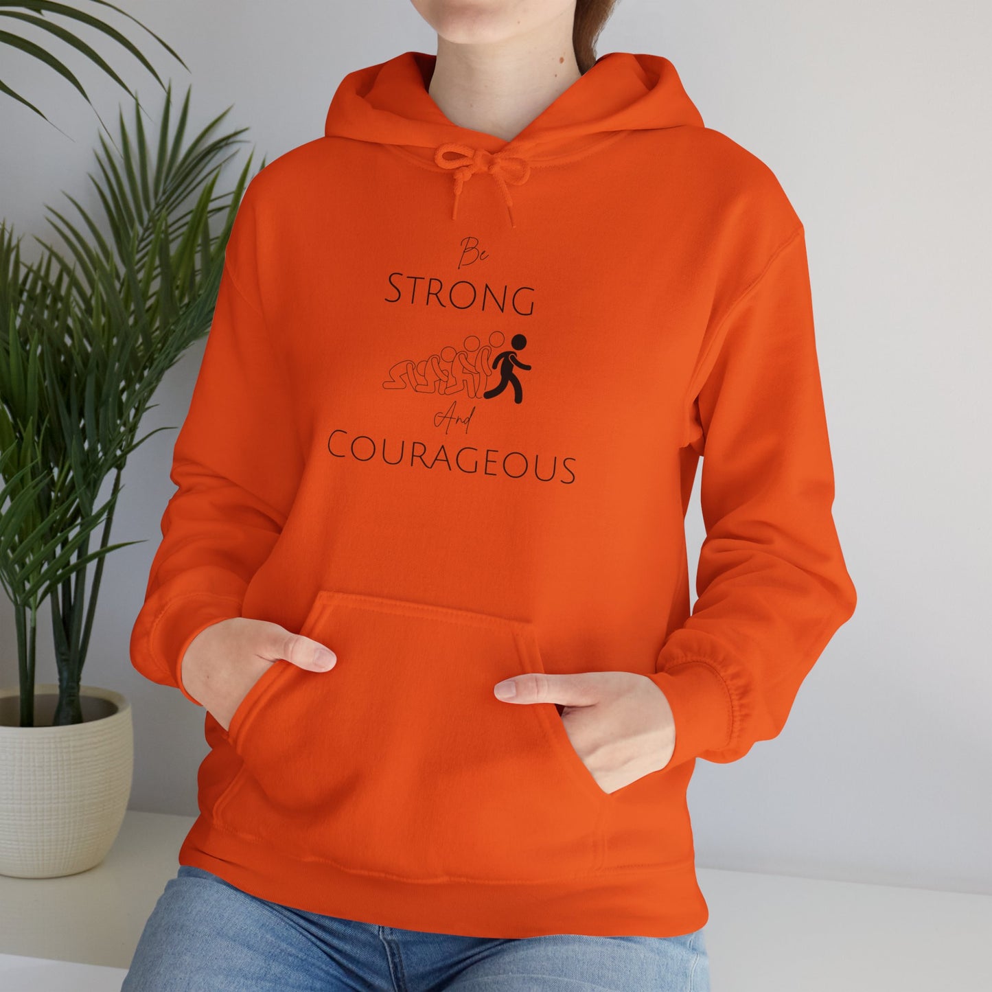 Be Strong And Courageous Unisex Heavy Blend™ Hooded Sweatshirt