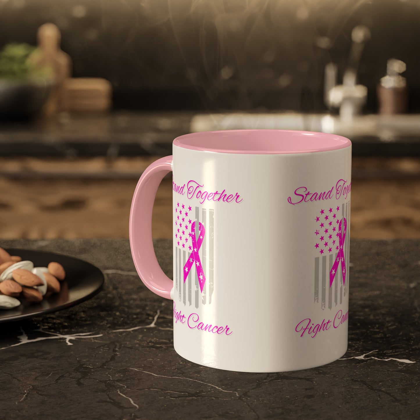 Stand Together Fight Breast Cancer Colorful Mugs, 11oz